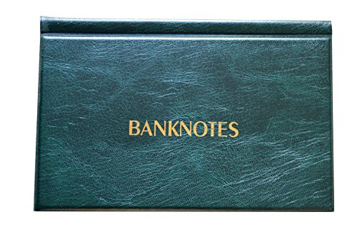 Collector SAMMLERALBUM FÜR BANKNOTEN Notizen Banknotenalbum mit 20 Seiten 11x19cm (Grün)