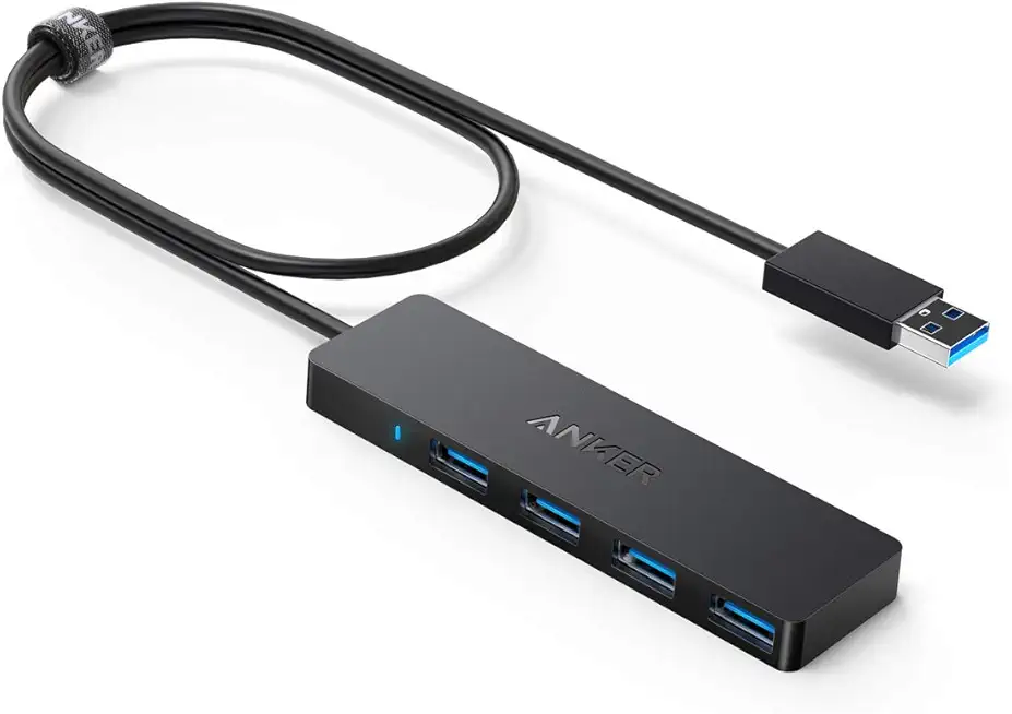Anker USB Hub 4 Ports, Multiple USB 3.0 Hub, USB Splitter for Laptop, Extender for A Port Laptop, PC, Desktop and More [Charging Not Supported](2ft USB-A) ECOLOGO