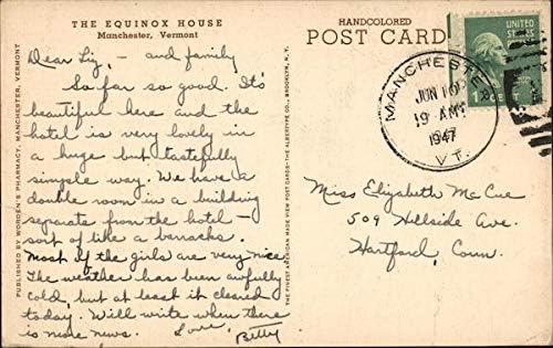 Miniatura 2 de The Equinox House Manchester, Vermont VT Original Antique Postcard 1947