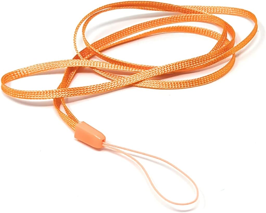 Cordon Tour De Cou Anti-Perte 7MM Pour Téléphone Portable Black+Grey