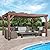 Backyard Discovery 14x10 Brockton Pergola with Hidden Rafters, Kotap BB-6B Ball Bungee Cord Tie-Downs, 25 Pack