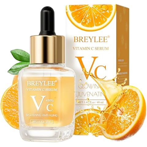 BREYLEE Vitamin C Serum for Face & Eye (1.4 oz) for Brightening Skin,Dark Spot Remover,Reduce Wrinkle,Anti Aging,Moisturizer with Hyaluronic Acid,Vitamin E,Retinol Cover