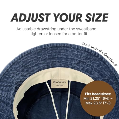 Image of Hot Summer Bucket Hat Trendy Cotton Sun Cap for Beach Golf Fishing | Breathable cotton, fun outdoor vacation style, packable boonie design for men and women