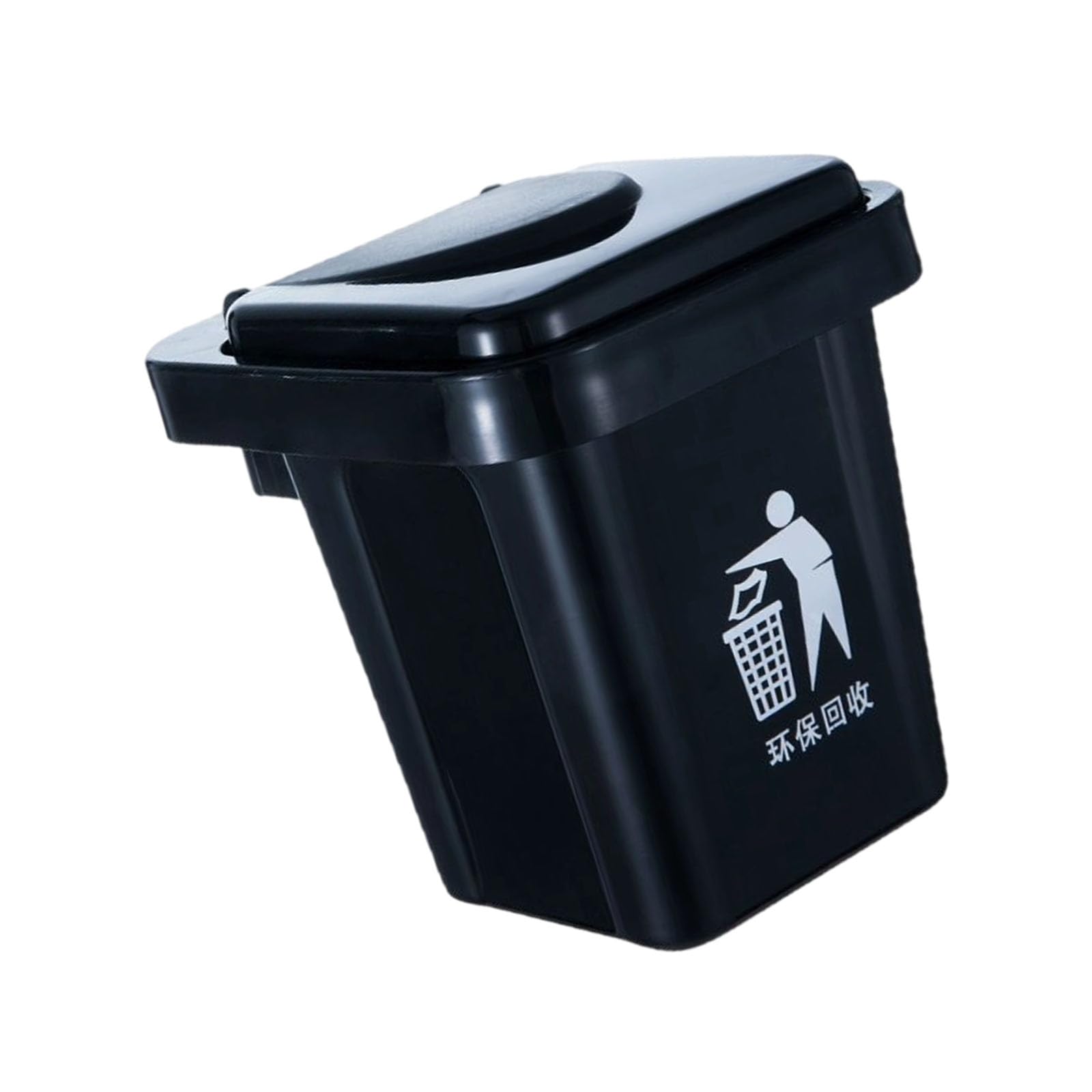 Thincan Black Wall Mounted Ashes Tray Multipurpose Trash Container Removable Stainless Steel Inner Bucket Abs Miniature Dustbin Decors Aesthetic Office Ashes Tray