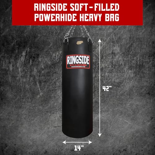 Ringside 100-pound Powerhide Boxing Punching Heavy Bag (Soft Filled) Black, 100 LBS