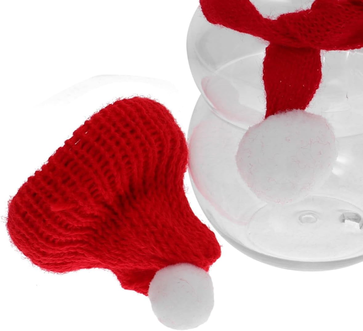 ARTIBETTER 12 Set Snowman Juice Bottles with Lids 500ml Plastic Candy Jars Featuring Festive Christmas Themed Design and Portable Reusable Bottles for Holiday Parties and Gatherings