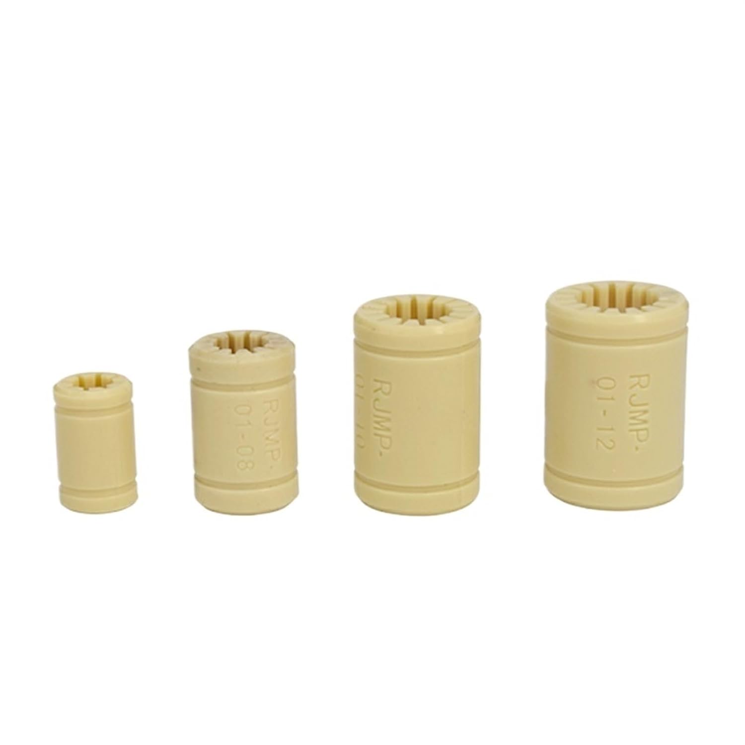 1/2/3/4pcs RJMP-01-06 08 10 12 Plastic Linear Bearings Bushing Solid Polymer Bearing Shaft(3Pcs,RJMP-01-12)