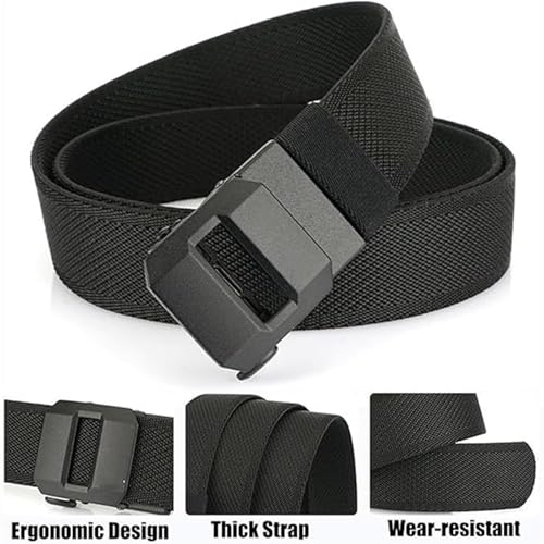 Exteriorm-U Belt, Adjustable Release Buckle Woven Waist Belt with Automatic Slide Buckle, For Men4