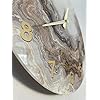 Amazon.com: Tempered Glass Wall Clock, Marbled Style 14 inches Wall ...