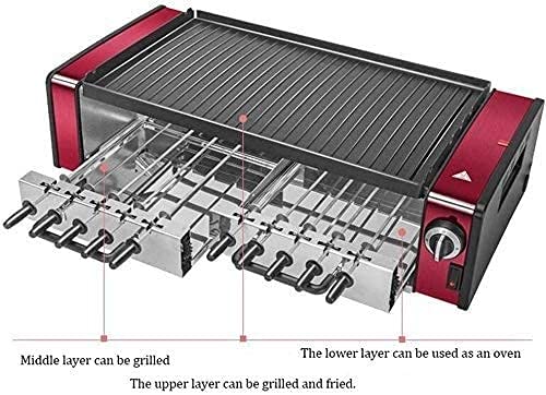 RTYUIO 1200W elektrischer Raclette-Grill im Freien und im Innenbereich,Rauchloser Grill mit Abnehmbarer, leicht zu… – Bild 3
