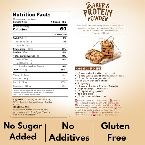 Leanbakers Baker'S Protein Powder Pure Natural Protein Blend, Whey Isolate, Whey Concentrate, Casein thumb #2