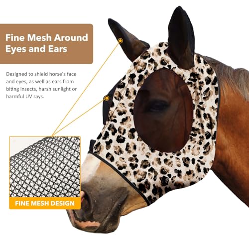 Harrison Howard DEFUP0803 Super Comfort Stretchy Fly Mask Large Eye Space thumb #2