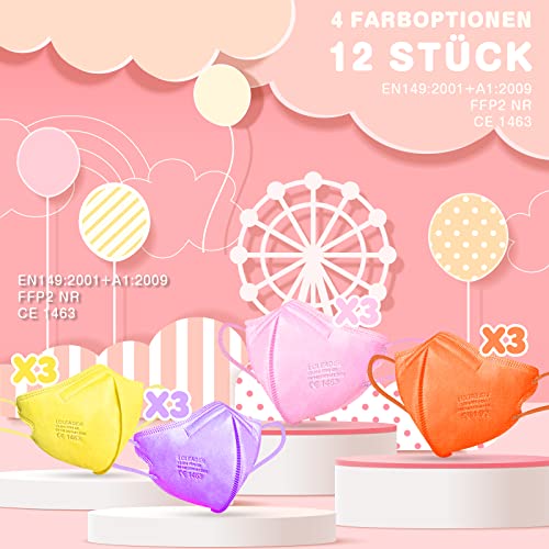 AHOTOP Mascherine FFP2 Colorate, FFP2 Certificate