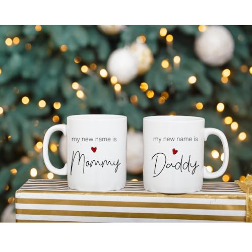 Set de mugs para embarazadas First Time Mommy Daddy miniatura 4