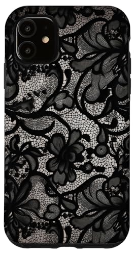 Black Lace Vintage Pattern Case for iPhone 11