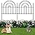 ULIOK Decorative Garden Fence, 32 Panels No Dig Fence 45.3ft(L) x13in(H) Animal Barrier for Dog Rabbit, Arched Flower Bed Wire Border Rustproof Metal Panel Fencing for Yard Patio Outdoor Decor