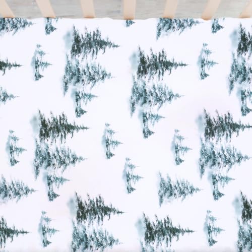 Image of JISEN Baby Fitted Crib Sheets for Boys Girls 52x28 Inch Woodland