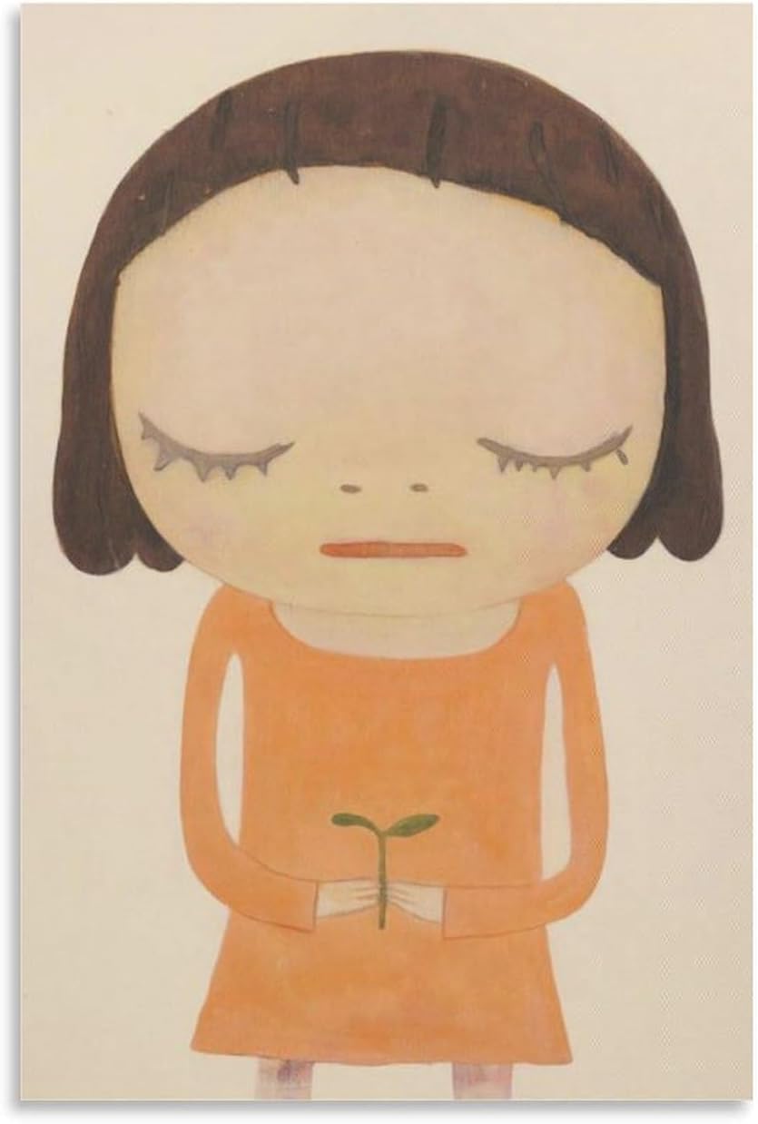 Rikin Liuff Sleeping Girl by Yoshitomo Nara Canvas Poster Illustrations Wall Art Painting Yoshitomo Nara Prints for Bedroom Picture Decor 40x55cmx1 Frameless