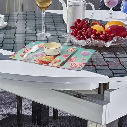 Sets de table Candy Happy lot de 4 pour protéger des rayures - 5
