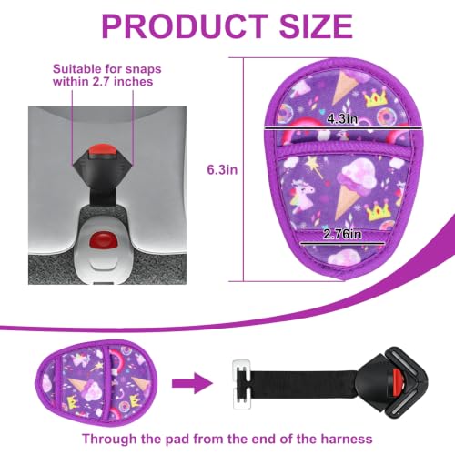 Image of 2 Pack Crotch Area Pad for Stroller, Universal Pram Belt Cushion for Kids