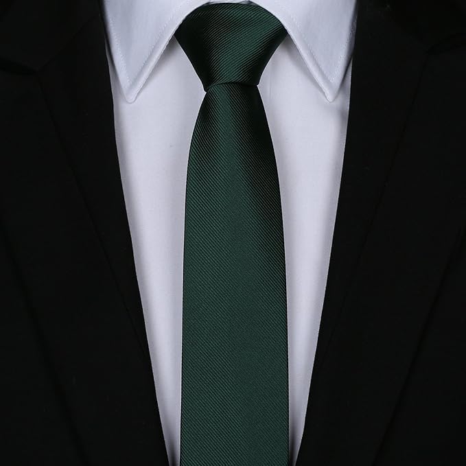 Image of Young Arrow Premium Microfiber Matte Finish Necktie for Men - Solid Formal Tie for Office, Wedding, Party, Groom & Groomsmen