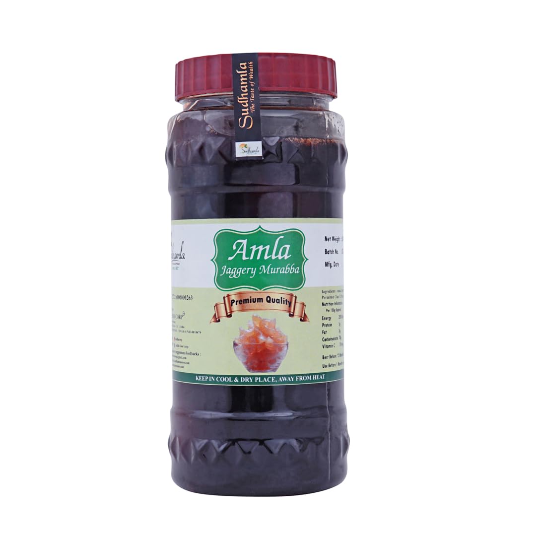 Sudhamla Homemade Organic Amla Murabba with Jaggery - 400 gm | Premium Gooseberry Preserve Sweetened with Guud, Mishri, & Khand | Export Quality, Low Processed, No Preservatives or Artificial Colors-picture-32