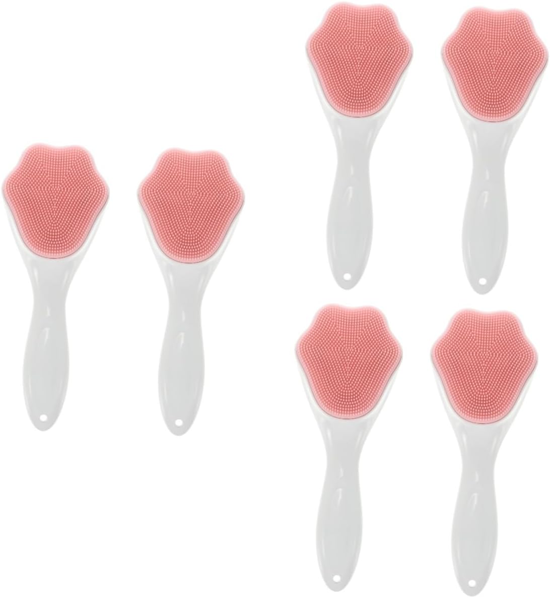 Ipetboom 3 Sets Siliconen Gezichtsborstels Gezichtsreinigingsborstels Handmatige Vorm Voor Diepe Reiniging Handvat Voor Gezichtsreinigingsborstels (2 Stuks*3)