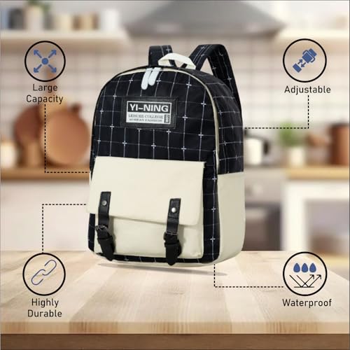 Image of Tinytot 30 Litre Japanese Korean Style School Bag Water-Resistant Laptop & Travel Backpack - Unisex Large 18 Inches Multipurpose Student Backpack for Boys & Girls, Men & Women