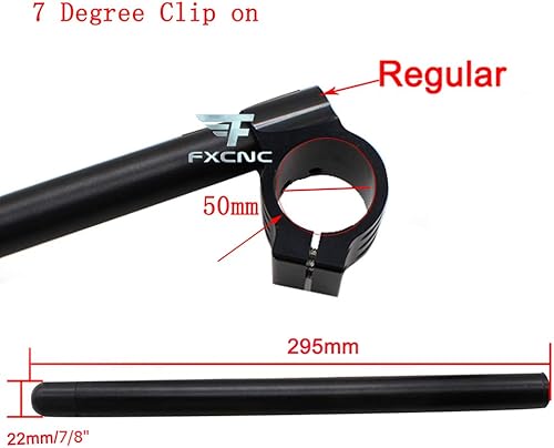 Miniatura 6 de PROCNC Tubo de horquilla regular CNC de aluminio para motocicleta de 1.969 in, 78 pulgadas, clip en el manillar, ajuste reemplazable para Yamaha FZR