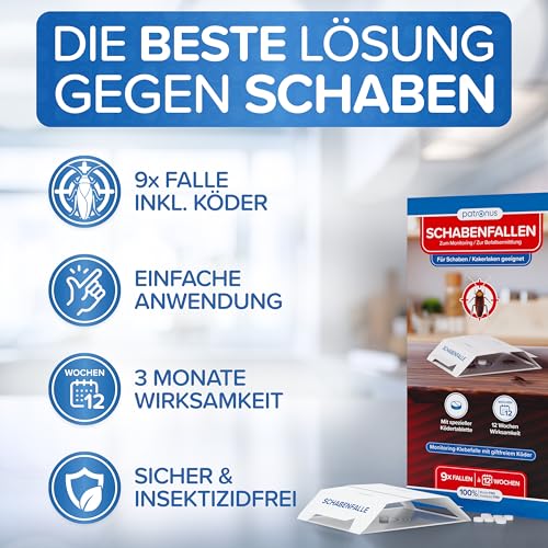Patronus Schabenfalle [9X] mit effektiven & giftfreien Ködertabletten – Ansicht 2