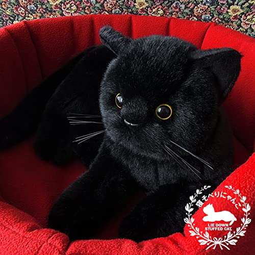 最終値下げ! リアル 黒猫 ぬいぐるみ猫リアル 本物そっくり 猫好き 白 黒 童心 黒猫（L）ぬいぐるみ】猫 ねこ ネコ リアル 本物 そっくり