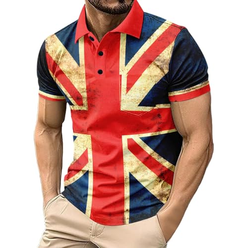 Lot hawaiian-imprimer polo blanc homme manches courtes col v décontracté