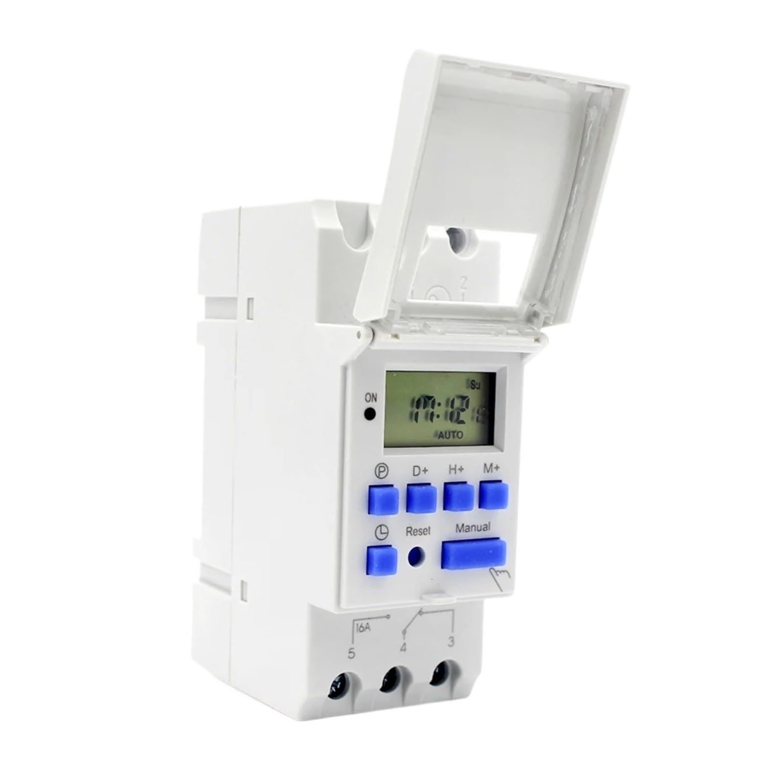 Programowalny wyłącznik czasowy Elektroniczny tygodniowy 7-dniowy programowalny cyfrowy przekaźnik czasowy z wyłącznikiem czasowym AC 220V 230V 12V 24V 48V 16A do montażu na szynie Din(30a 220v)