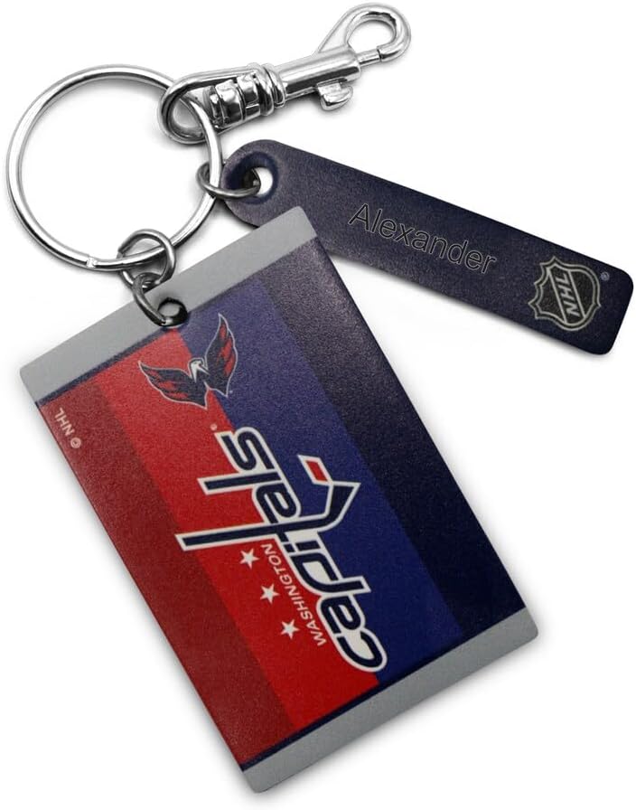 WASHINGTON CAPITALS PERSONALIZED Licensed NHL Three Piece Leather Gift Pack with Tag