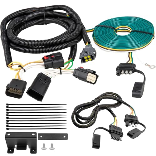 Oyviny 58964 Towed-Vehicle RV Wiring Harness for 2018-2024 Jeep Wrangle JL/JLU, 2020-2024 Jeep...