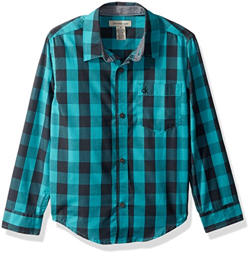 Image of Calvin Klein Boys Legacy Long Sleeve Woven Button-Down Shirt