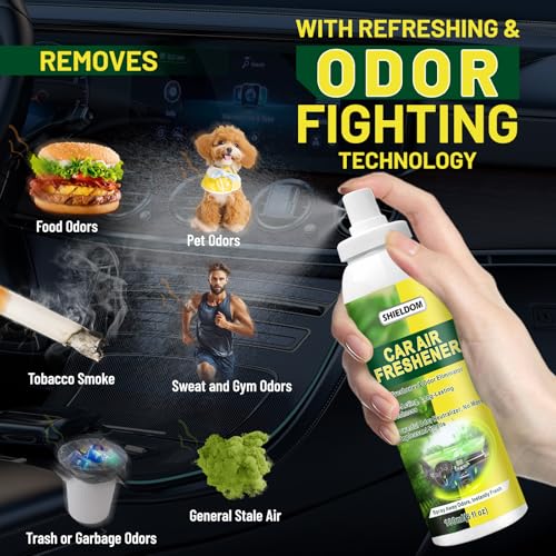 Image of SHIELDOM Car Odor Eliminator Spray Instant Air Freshener Quick Bad Smell Removal Odor Neutralizer Deodorizer Safe for Cars, Home, Office, Bathroom, Hotel, Room - 6oz /180ml