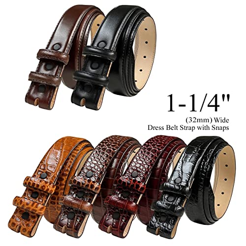 Belts.com Cowhide Full-Grain Genuine Leather Dress Belt Strap,1''(25mm)&1-1/8"(30mm)&1-1/4"(32mm) Wide2