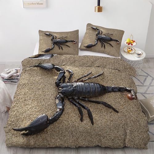 Housse de couette 240 x 260 zippée microfibre parure scorpion