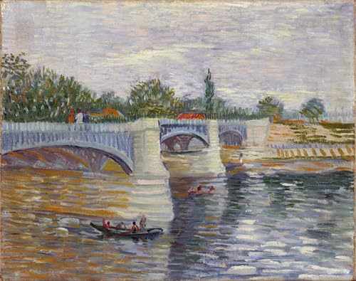 Peinture murale Van Gogh Le Pont de Courbevoie pour déco salon cosy
