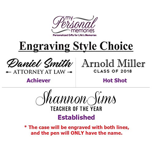 My Personal Memories Custom Engraved Ballpoint Pen with Personalized Case - Wood Pen Set for Lawyers, Doctors, Teachers, Graduates, Students (Bamboo) - Thumbnail 6