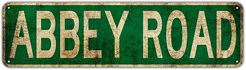 ヴィンテージ メタル ブリキ看板 アビーロード ストリートサイン 遊園地 風景 レトロ 道路標識 カントリー レトロ メタル 壁 男 洞窟 4 x 16インチ メタルサイン 装飾サイン (アビーロードストリートサイン)のサムネイル