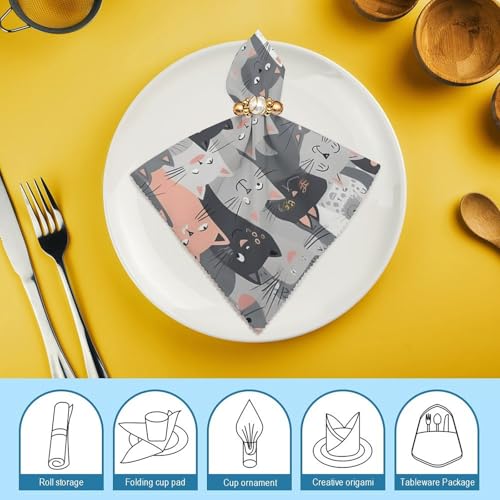 Servilletas de Tela con Estampado Floral en Poliéster miniatura 7