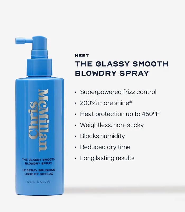 Chris McMillan The Mini Glassy Smooth Blowdry Spray for Frizz 1.7 oz/50 ml