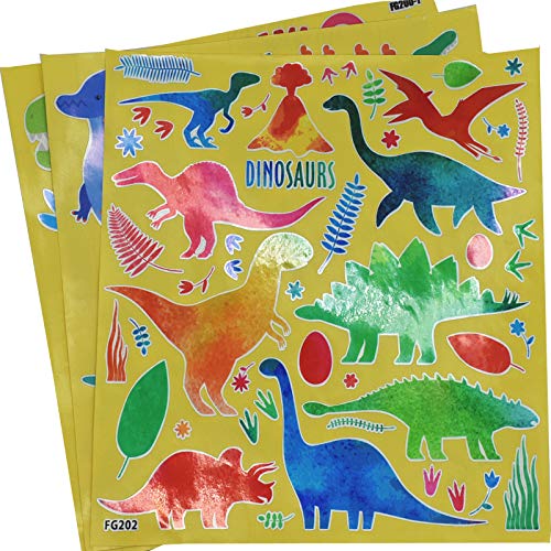 Vinilos Decorativos Maydahui Dinosaurios 3 Hojas 11 pulg miniatura 2