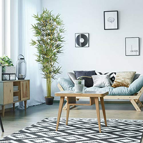 image for Goplus Fake Bamboo Tree Artificial Greenery Plants in Nursery Pot Deco