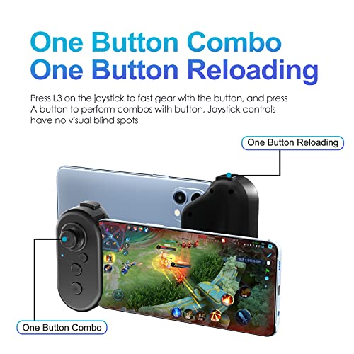 One Hand Game Controller Apple Wireless Game Controller Android Wireless Game Controller Compatible With Shootingplus V3 App On Ios Android Devices Mapping-Able Rechargeable Playing Call Of Duty Etc (Cellphone_Game_Joystick) #TOP5