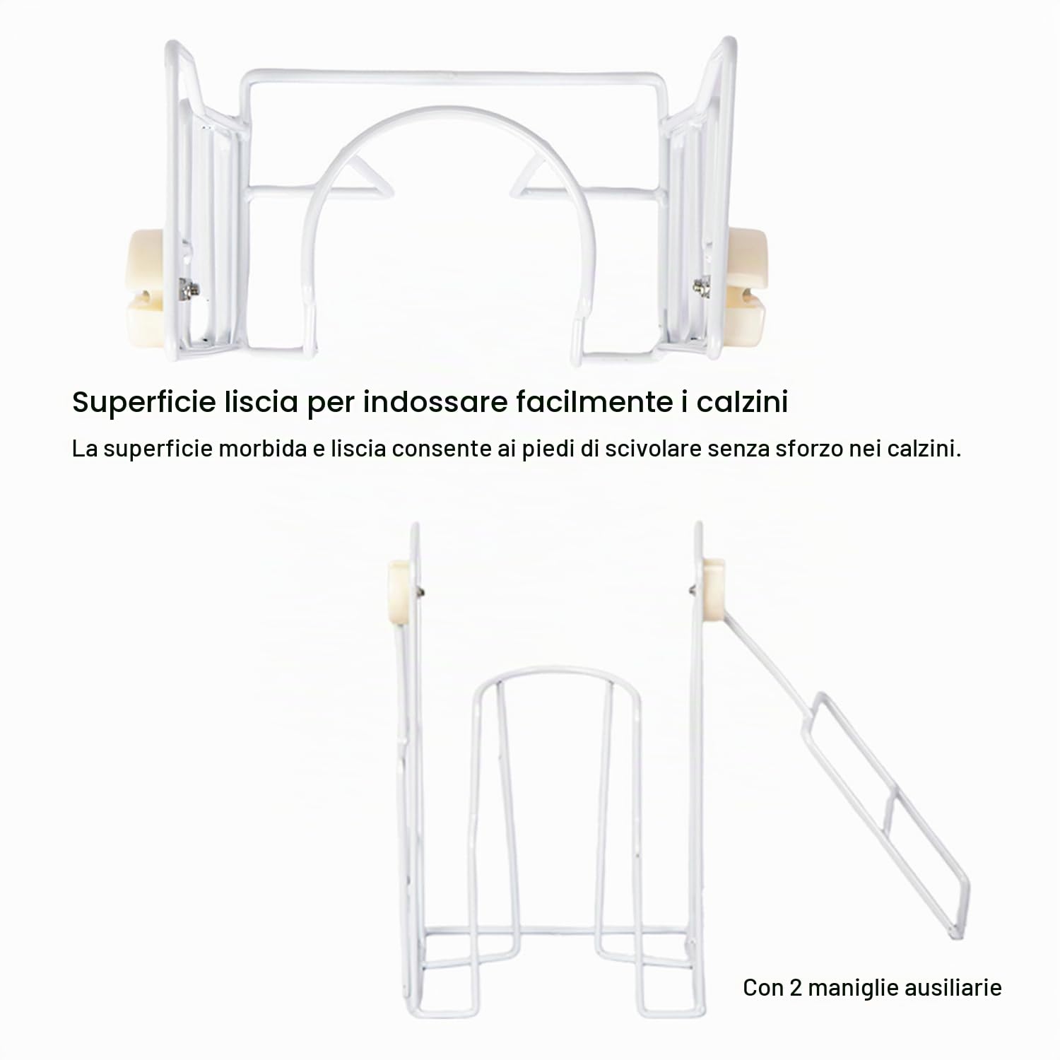 Infila Calze Per Anziani,Design Pieghevole Infila Calze,Infila Calze In Acciaio Per Anziani Facile Da Usare - Infila Calze Elastiche Compressive Per Anziani,Con Maniglia Retrattile,Per Anziani