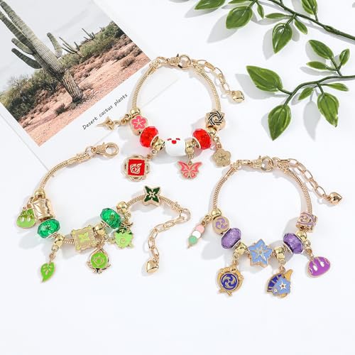 Anime Jewellery Bracelet for Women Gamer - Metal Gemstone Bracelets Jewellery Bracelets Gift Box for Game Fan Collection Girls Men Gifts3