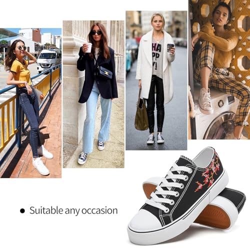 Image of hash bubbie White Sneakers for Women Low Top Canvas Shoes Womens Canvas Sneakers Women's Fashion Sneakers Slip on Casual Tennis Shoes